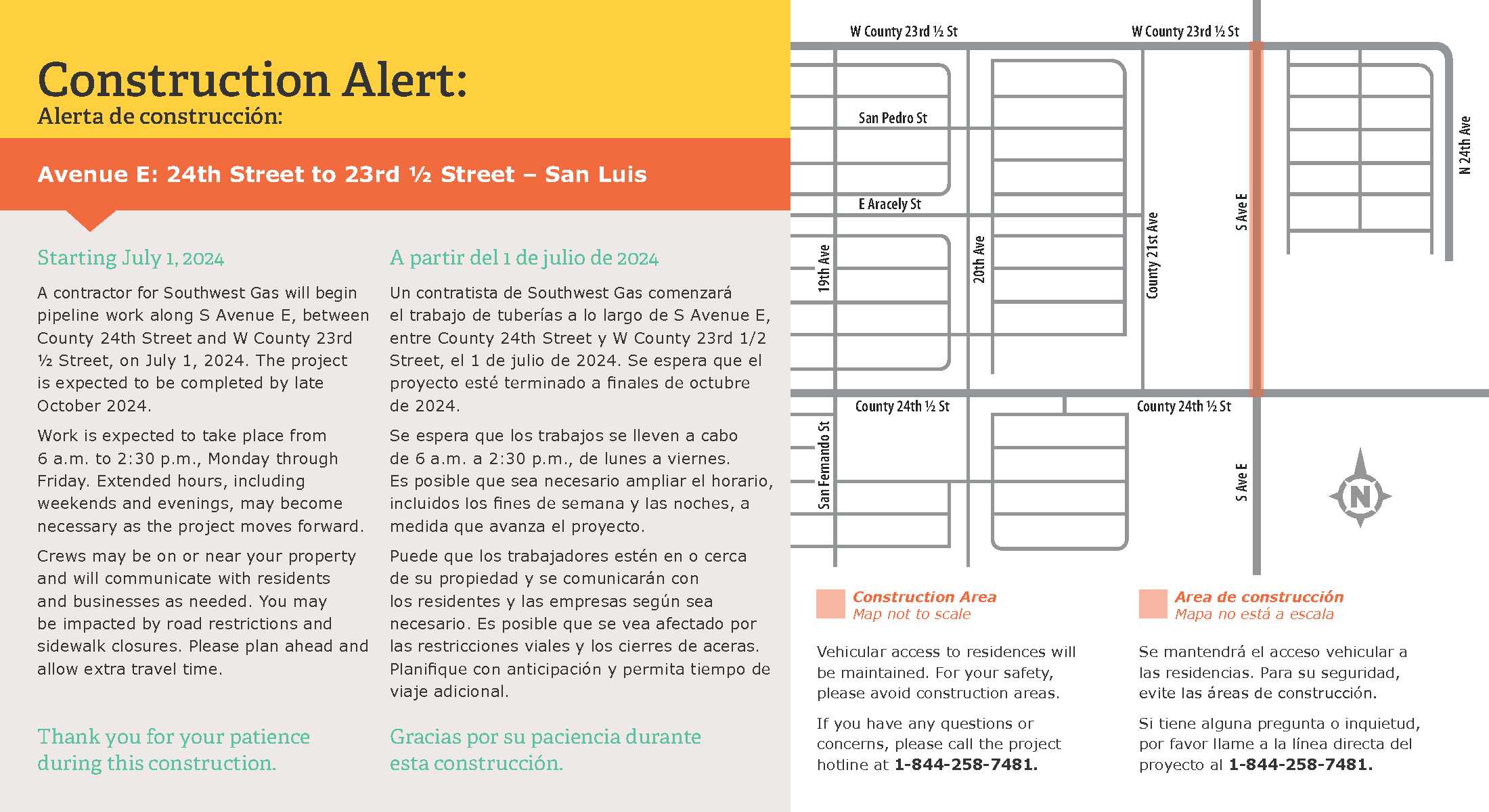 postcard southwest gas sent out on project