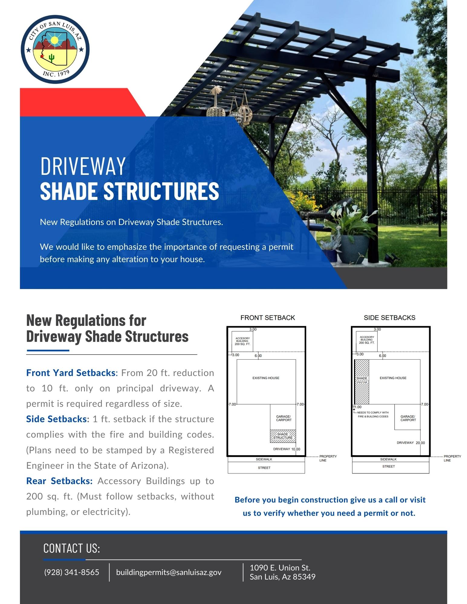 Driveway Shade Structures-English