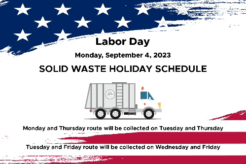 Labor Day Trash Schedule