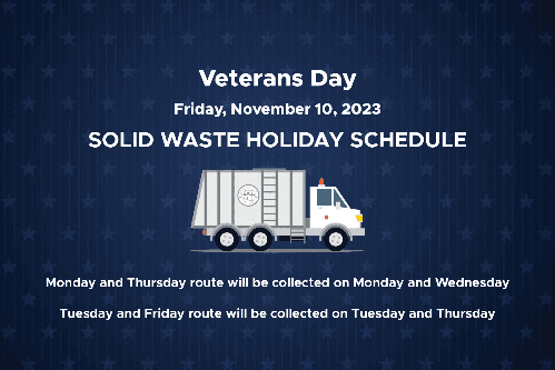 Veterans Day Trash Schedule