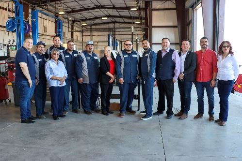 San Luis Fleet Services Team of six with Mayor and Council